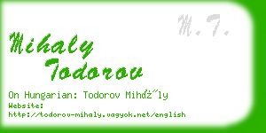 mihaly todorov business card